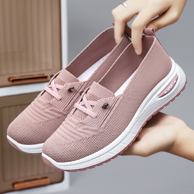 Women Shoes Qc - Женские дышащие вязаные сетчатые слипоны на