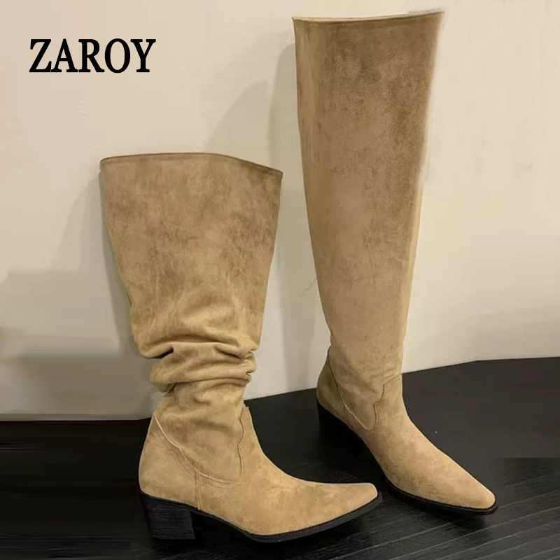 Wide Fit Heels - Зимние женские сапоги ZAROY с острым