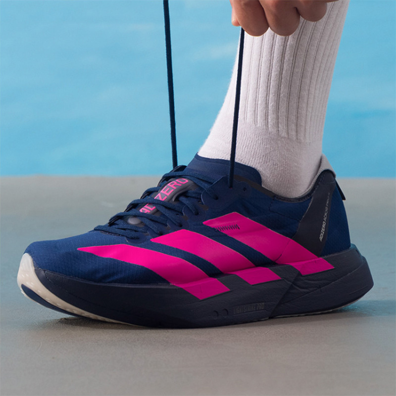 Women'S Shoes Pink Adidas - Adidas Adizero Navy Pink Racing Running