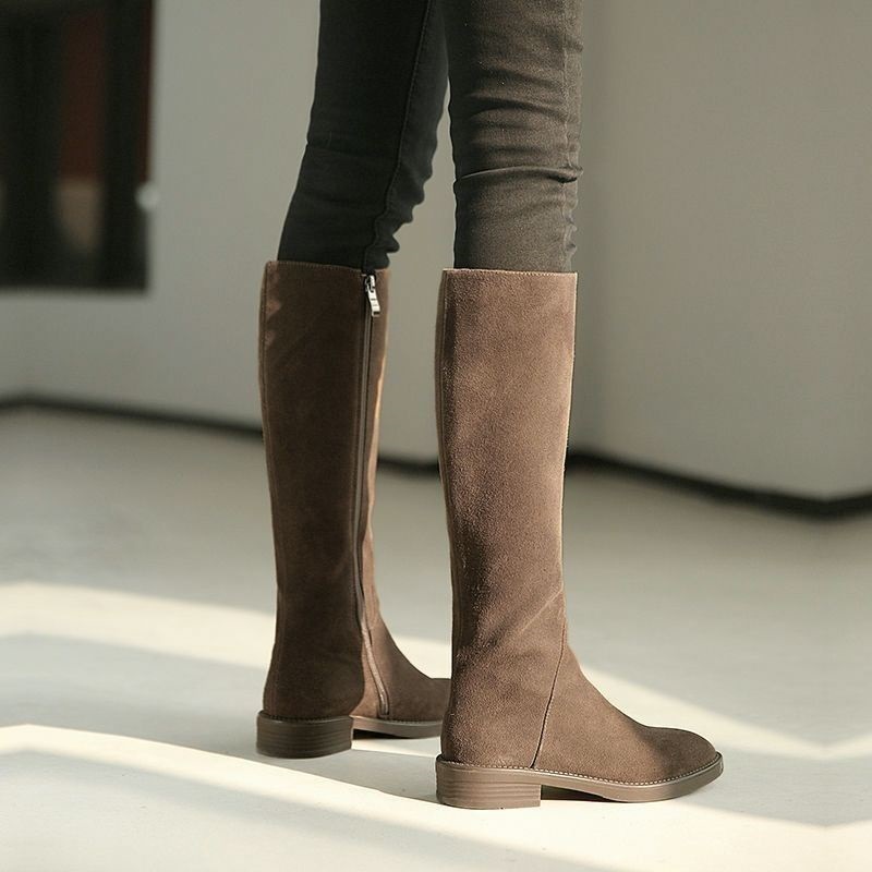 Pointed Toe Flat - Женские зимние теплые ботинки, модные черные