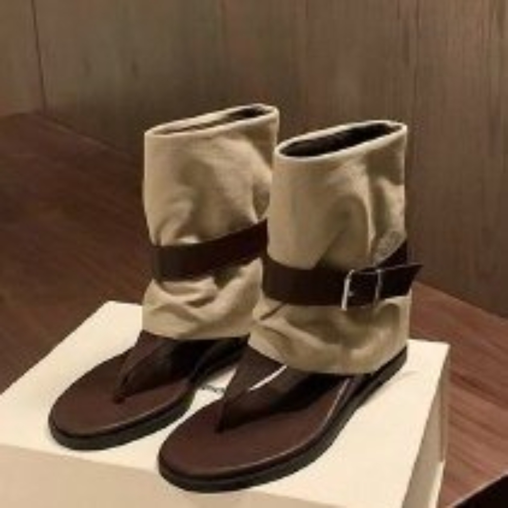 Women Shoes On Sale - Винтажные женские сандалии с цветными вставками