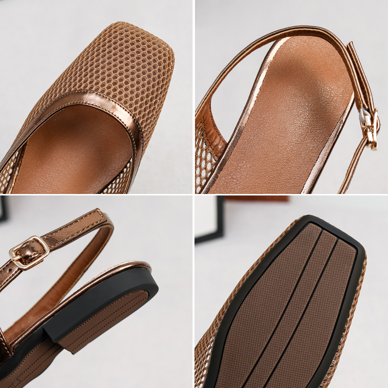 Сетчатые квадратные шлепанцы-с – обзор и цена Women Shoes Japan