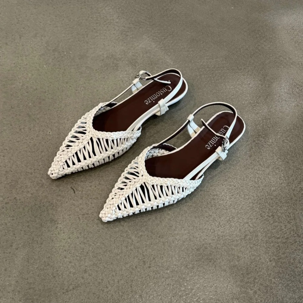 Остроконечные плетеные сандали – обзор и цена Pointed Toe Flat