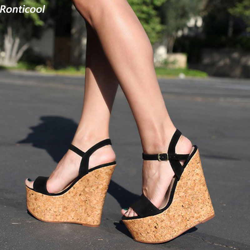 Ronticool/женские босоножки ру – обзор и цена Cork Wedge Sandal