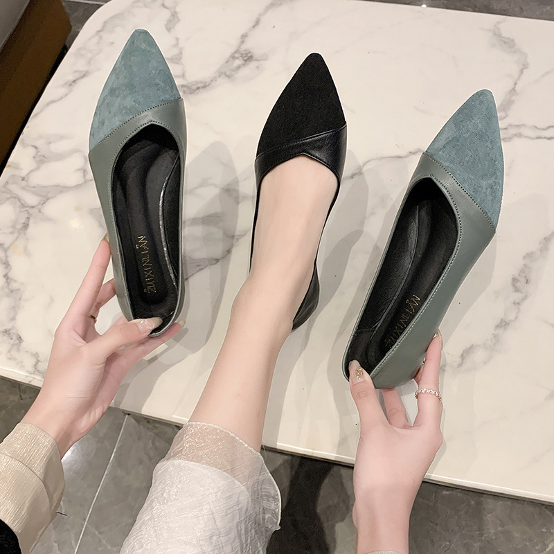 Черные женские кожаные туфли н – обзор и цена Pointed Toe Flat